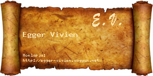 Egger Vivien névjegykártya